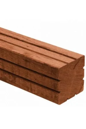Bangkirai paal geschaafd 4 zijde groef 90x90mm Beste Prijs