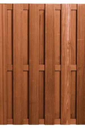 Tuinscherm hardhout 15+3 planks 180x180cm Dagaanbieding