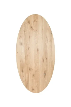 Korting Starcrown tafelblad ovaal recht eiken rustiek 220x110cm