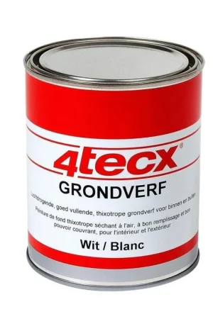 4tecx grondverf snel wit 2.5ltr oplosmiddelbasis Lage Prijs