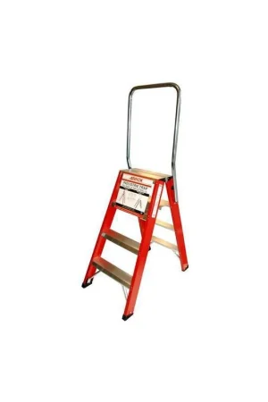 Actieprijs 4tecx trap dubbel aluminium oploopbaar met beugel 2x3 treden