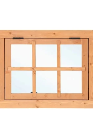 Weekendaanbieding Raam douglas uitzet inclusief roedes 90x75cm inbouwmaat 85x70cm raammaat 76,6x61,8cm