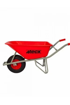 4tecx kruiwagen stratenmaker hdpe 100ltr Rood Direct Verzonden