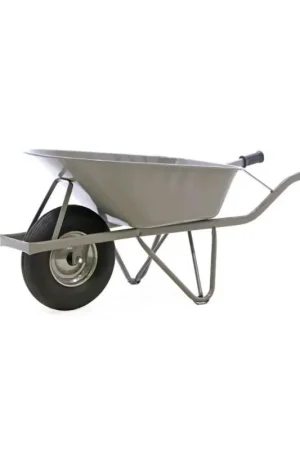 4tecx kruiwagen rondneus pu-band grijs 80 liter Gratis Verzending