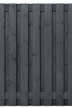 Actieprijs Tuinscherm vuren fijnbezaagd zwart 19 planks 180x180cm