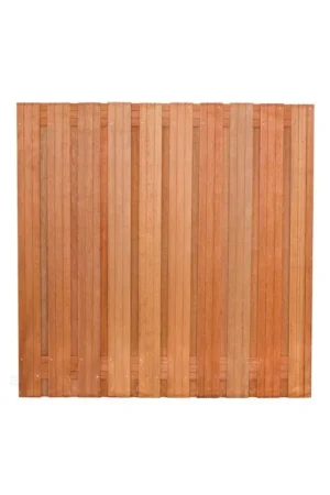 Tuinscherm hardhout 19 planks 180x180cm Populair