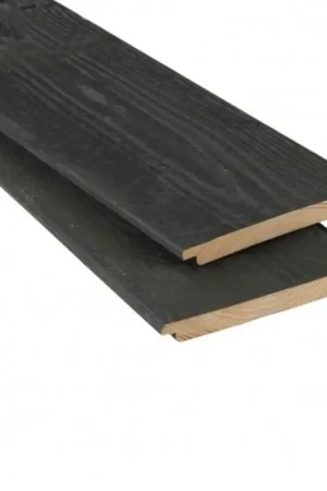 Achter/zijwand vuren zwart rabat verticaal 400cm Goedkoop