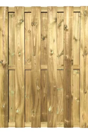Tuinscherm geïmpregneerd grenen 15 planks Goedkoop