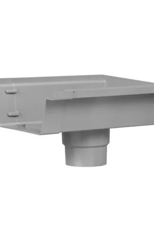 Bakgoot grijs einduitloop rechts 125mm Gratis Retour