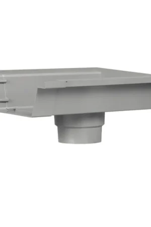 Bakgoot grijs einduitloop rechts 180mm Op = Op