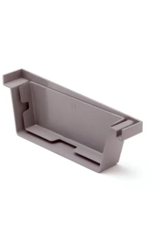 Bakgoot grijs eindstuk rechts 125mm Veilige Betaling