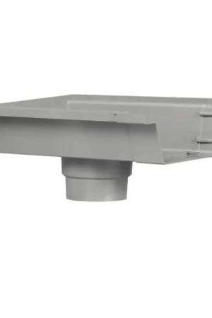 Bakgoot grijs einduitloop links 180mm Merkproduct