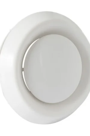 Voordeelprijs Afzuigventiel staal wit met bus 125mm