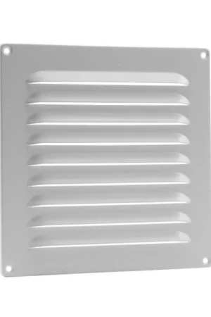 Alu schoepenrooster 200x200mm wit Superprijs