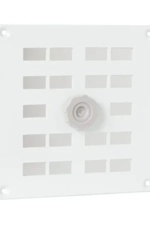 Alu schuifrooster 160x160mm met gaas wit Bestel Nu