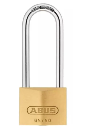 Abus hangslot messing hoge beugel 80mm 65/50 blister Laatste Kans