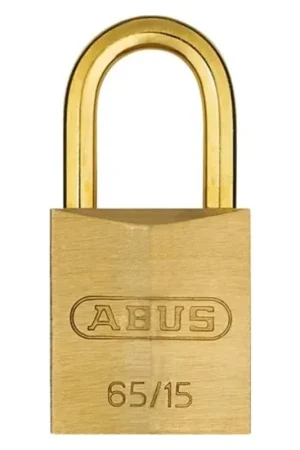 Abus hangslot messing 65/15 blister Actieprijs