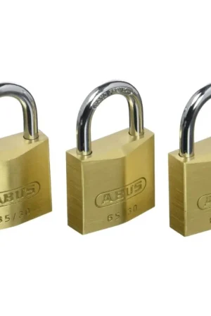 Abus hangslot messing 65/30 set a 3 stuks blister Express Levering