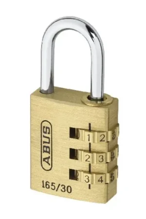 Abus cijferhangslot messing 165/30c 3 cijfer combinatie Laatste Versie