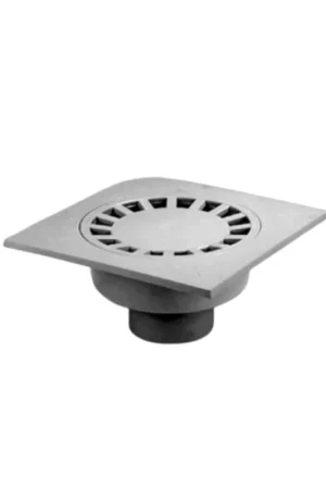Vloerput grijs onderuitlaat 150x150x40mm Speciale Aanbieding