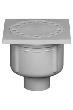 Goedkoop Doucheplug grijs abs 10x10cm onderuitlaat 40mm