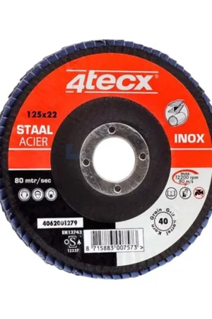 4tecx vlaklamellenschijf 125x22.2mm korrel 40 Mega-line Must-Have