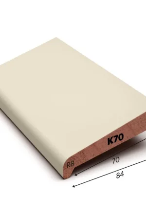 Aanbieding Hardhout neuslat k70 wit gegrond 18x84mm