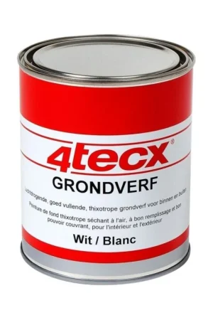 Bestseller 4tecx grondverf mdf wit 0,75ltr waterbasis