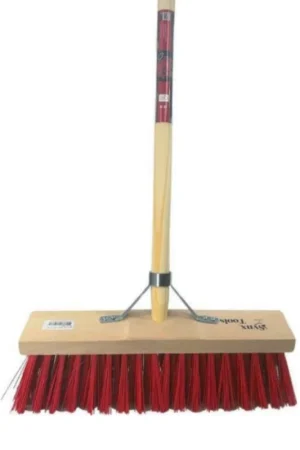 Actieprijs Sneeuwbezem nylon met staaldraad met steel