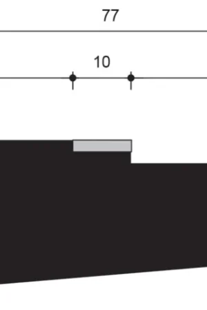 Betaalbaar DTS onderdorpel vullat 27x77mm - 6000mm lang - voor hefschuifonderdorpel met vaste deur / vast glas | BOUWSUB