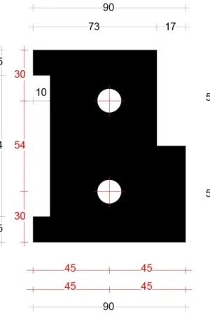 Beperkte Voorraad DTS onderdorpel neut binnendraaiend - 90x114mm, sponning 57mm, links | BOUWSUB