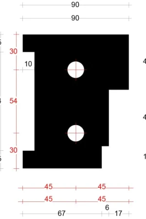 Beperkte Voorraad DTS onderdorpel neut buitendraaiend - 90x114mm, sponning 67mm, links | BOUWSUB