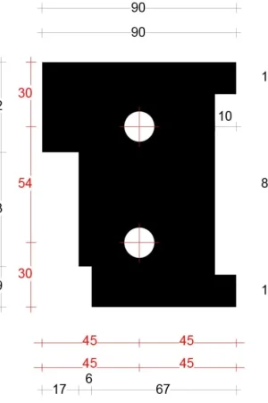 Actieprijs DTS onderdorpel neut buitendraaiend - 90x114mm, sponning 72mm, rechts | BOUWSUB