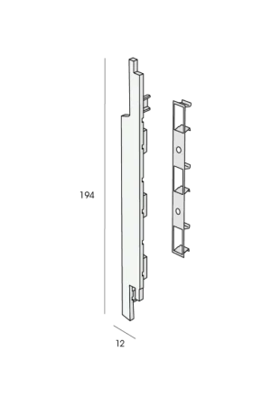 Actieprijs Heering Eindkap+connector rechts voor 2815 - Taupe eiken - Modern eiken (met houtstructuur) doos 5 st