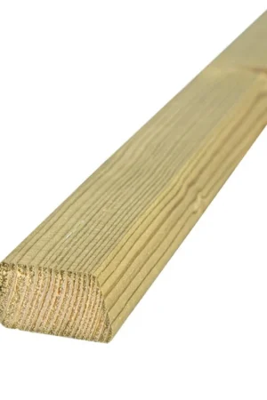 Achterhout verduurzaamd 28x45mm eenzijdig afgeschuind lengte 450cm Laatste Versie