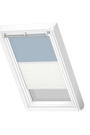 VELUX DFD Duo Verduisterend rolgordijn + plisse wit lijstwerk Koopje