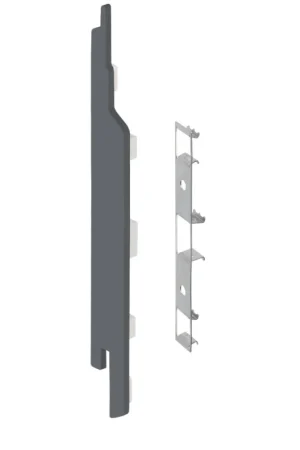 Aanbieding Keralit Eindkap + Connector 143mm Links 2860 Dustgrey Mat (5st)