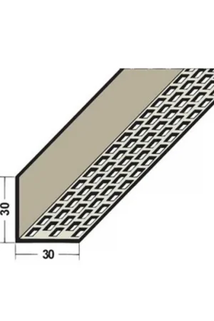 Ventilatieprofiel zwart 30x30mm 250cm Laatste Kans