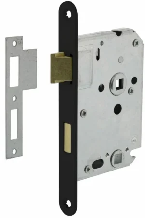 Vrij/bezetslot zwart afgerond L/R 1264/4 + rechte sluitpl. Express Levering