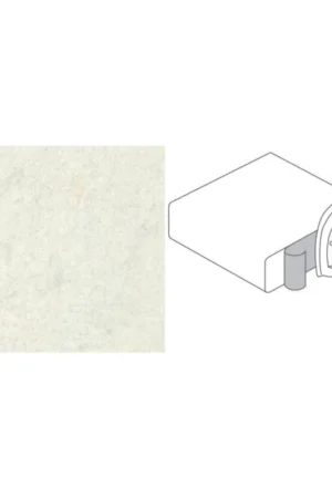 Actieprijs Laminaat afwerkstrook wit Getalit flex kant 44x0,3mm rol 5m1