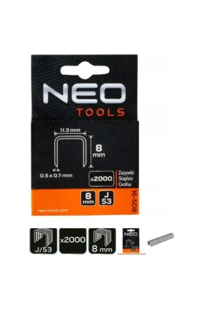 Voordeelprijs Nieten 8 mm Neo Tools pak à 2000 st.