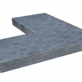 Beste Prijs Hoek Vijverrand Blue Moon Honed Linea 50/30x50x3 cm