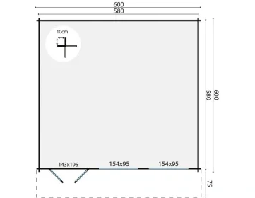 Veilige Betaling Blokhut - Tuinhuis Helle | 44 mm | vuren groen geïmpregneerd