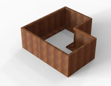 Aanbieding Plantenbak Module+ Corten 150x150x56 cm (90cm diep) - CORTEN