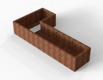 Weekendaanbieding Plantenbak Module+ Corten 240x120x42 cm (60cm diep) - CORTEN