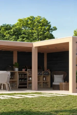 WoodAcademy Douglas overkapping L-model Moonstone Excellent Nero Alleen Vandaag