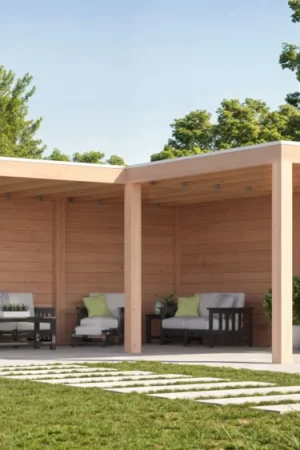 WoodAcademy Douglas overkapping L-model Moonstone Essential Alleen Vandaag