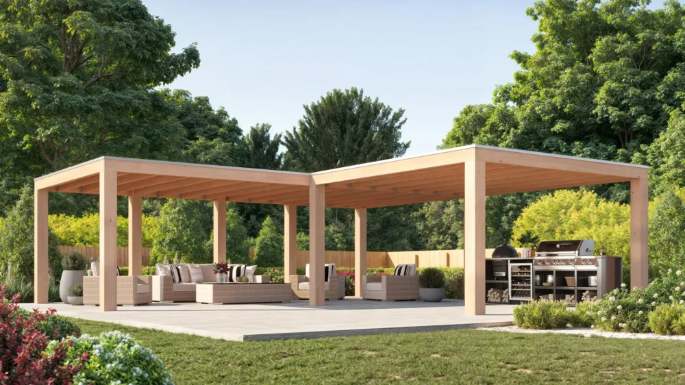 WoodAcademy Douglas overkapping L-model Ruby Excellent Lage Kosten