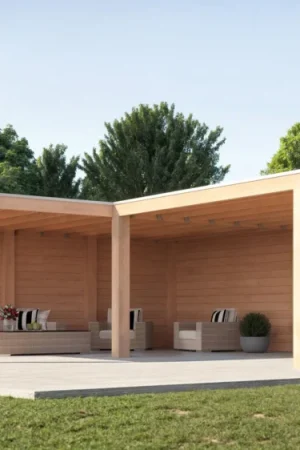 WoodAcademy Douglas overkapping L-model Moonstone Excellent Gereduceerde Prijs