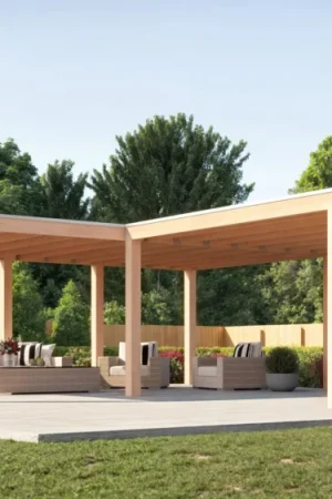 WoodAcademy Douglas overkapping L-model Ruby Essential Koopje